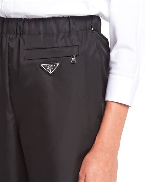 prada nylon-gabardine cropped pants|prada re nylon cross edition.